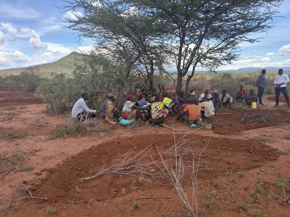 Laikipia Conservancies Association team assessing restoration progress at the site