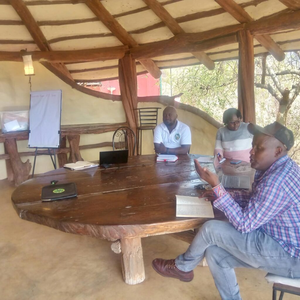 Conservancy management and KWCA representatives in discussion at Tassia Lodge
