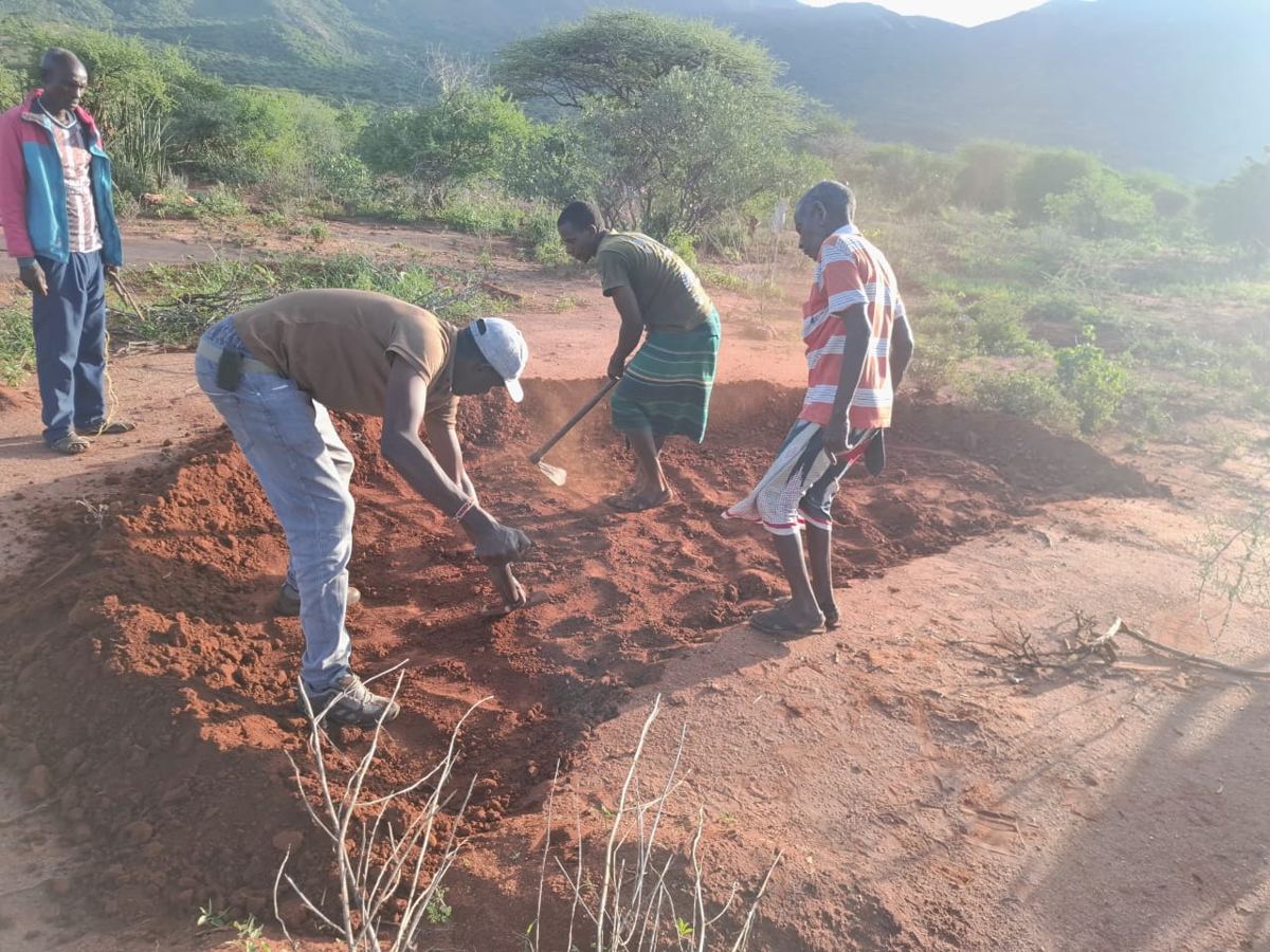 Supervisors providing guidance and oversight during restoration activities at Lekurruki