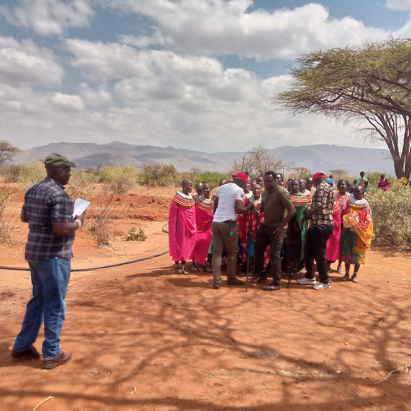 Community members gathered at the Nyongoni Block launch ceremony
