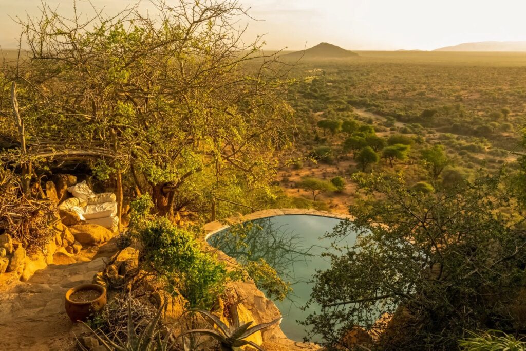 Tassia Lodge rock pool overlooking the Lekurruki Conservancy