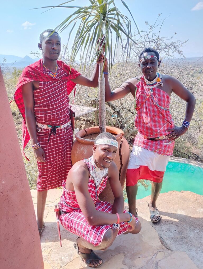 Your hosts by the pool – Tassia Lodge, Lekurruki Conservancy